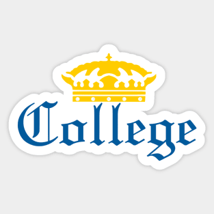 Corona Styled College Design Sticker